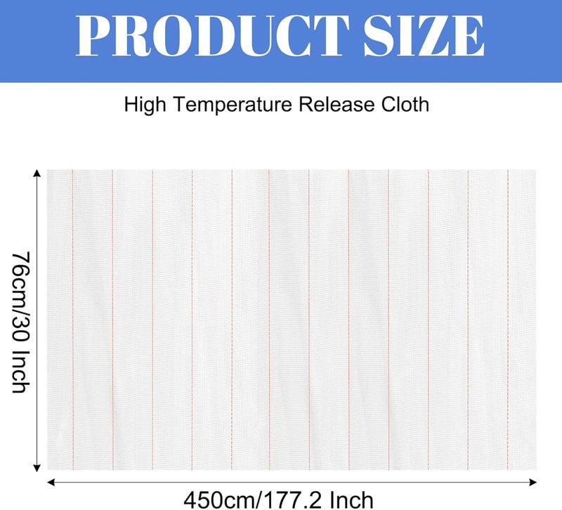 ZENFUN 5 Yard 30 Inch Peel Ply Cloth Carbon Fiber Fiberglass, High Temperature Resistant Release Fiberglass Fabric Compatible with Epoxy Resin Air, Auto, Boat, Builds, Castings & Parts Repairs - Image 2